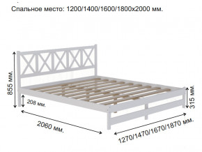 Кровать 2-х спальная Аист-8 Классика белый 1400х2000 мм в Миассе - miass.mebel74.com | фото 2