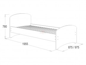 Кровать-4 одинарная 800*1900 венге в Миассе - miass.mebel74.com | фото 2