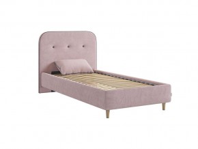 Кровать 900 Лео велюр нежно-розовый в Миассе - miass.mebel74.com | фото 3