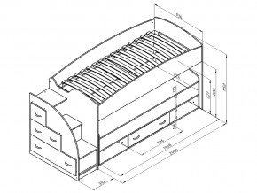 Кровать чердак Дюймовочка 4/3 Розовый в Миассе - miass.mebel74.com | фото 2