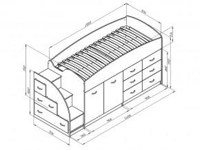 Кровать чердак Дюймовочка 4 Салатовый в Миассе - miass.mebel74.com | фото 2