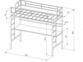 Кровать чердак Севилья 1 Коричневая в Миассе - miass.mebel74.com | фото 2