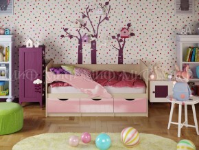 Кровать Дельфин-1 1600 Розовый металлик в Миассе - miass.mebel74.com | фото