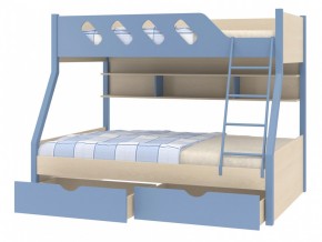 Кровать Дельта 20.02 голубая в Миассе - miass.mebel74.com | фото 3