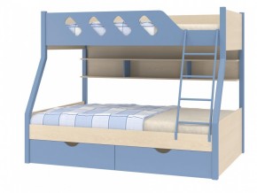 Кровать Дельта 20.02 голубая в Миассе - miass.mebel74.com | фото 4