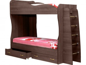 Кровать детская двухъярусная Юниор 1 шимо темный в Миассе - miass.mebel74.com | фото
