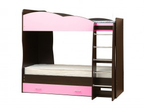 Кровать детская двухъярусная Юниор 2.1 светло-розовый в Миассе - miass.mebel74.com | фото