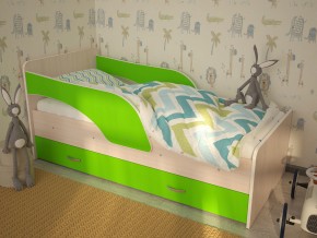 Кровать детская Максимка млечный дуб-лайм в Миассе - miass.mebel74.com | фото