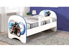 Кровать детская с фотопечатью без ящика Мотоцикл 800*1600 в Миассе - miass.mebel74.com | фото 1
