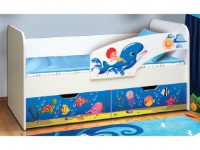 Кровать детская с фотопечатью Дельфин 800*1900 в Миассе - miass.mebel74.com | фото