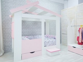Кровать детская Теремок без ящика розовая в Миассе - miass.mebel74.com | фото 2