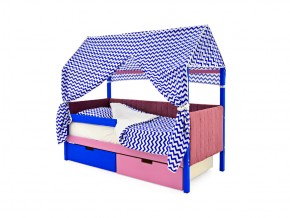 Кровать-домик мягкий Svogen с ящиками и бортиком синий-лаванда в Миассе - miass.mebel74.com | фото 3