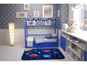 Кровать-домик Svogen с ящиками и бортиком синий в Миассе - miass.mebel74.com | фото 4