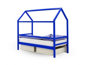 Кровать-домик Svogen с ящиками и бортиком синий в Миассе - miass.mebel74.com | фото 6