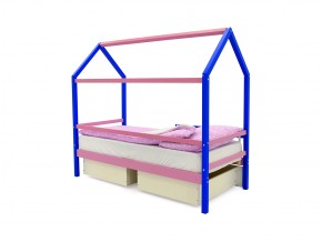 Кровать-домик Svogen с ящиками и бортиком синий-лаванда в Миассе - miass.mebel74.com | фото 3