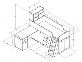 Кровать Дюймовочка 1 Голубой в Миассе - miass.mebel74.com | фото 2