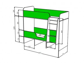 Кровать двухъярусная Малыш двойняшка белый феритейл в Миассе - miass.mebel74.com | фото 3