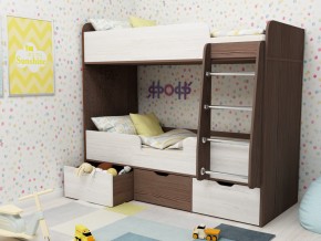 Кровать двухъярусная Малыш двойняшка бодега-винтерберг в Миассе - miass.mebel74.com | фото 1