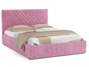 Кровать Гамма 1400 с основанием велюр тенерифе розовый в Миассе - miass.mebel74.com | фото 1