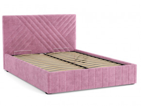 Кровать Гамма 1400 с основанием велюр тенерифе розовый в Миассе - miass.mebel74.com | фото 2