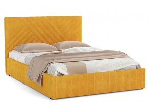 Кровать Гамма 1600 с основанием велюр тенерифе куркума в Миассе - miass.mebel74.com | фото