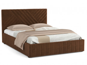 Кровать Гамма 1600 с основанием велюр тенерифе шоколад в Миассе - miass.mebel74.com | фото