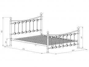 Кровать металлическая Эльда Белый в Миассе - miass.mebel74.com | фото 2