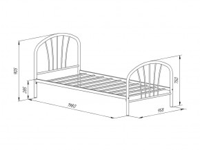 Кровать металлическая Эвора Черный в Миассе - miass.mebel74.com | фото 2