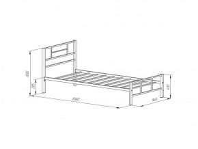 Кровать металлическая Кадис черный в Миассе - miass.mebel74.com | фото 2