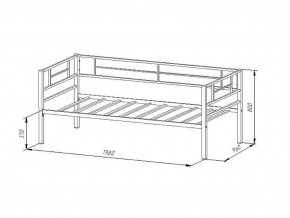 Кровать металлическая Лорка Белый в Миассе - miass.mebel74.com | фото 2