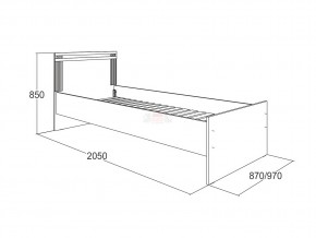 Кровать одинарная Ольга 18 900 в Миассе - miass.mebel74.com | фото 2
