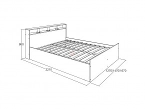 Кровать Ольга 17 1400 в Миассе - miass.mebel74.com | фото 2