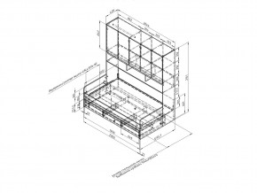 Кровать с антресолью Дельта Нэкст 21.04 белый в Миассе - miass.mebel74.com | фото 3