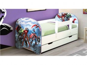 Кровать с фотопечатью с 1 ящиком Супергерои 800*1600 в Миассе - miass.mebel74.com | фото