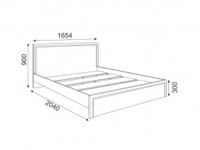 Кровать с настилом Беатрис модуль 6 Орех гепланкт в Миассе - miass.mebel74.com | фото 2