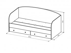 Кровать с ящиками Сканди ДКД2000.1 в Миассе - miass.mebel74.com | фото 2