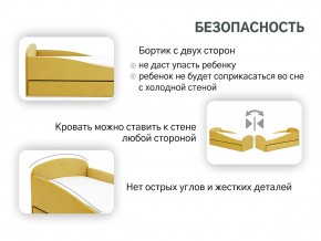 Кровать с ящиком Letmo горчичный (велюр) в Миассе - miass.mebel74.com | фото 4