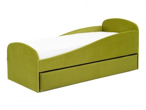 Кровать с ящиком Letmo оливковый (велюр) в Миассе - miass.mebel74.com | фото 8