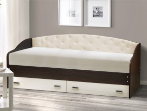 Кровать Софа 7 венге-анкор светлый 900х2000 в Миассе - miass.mebel74.com | фото