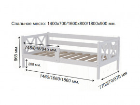 Кровать софа Аист-3 Классика белый 1400х700 мм в Миассе - miass.mebel74.com | фото 2