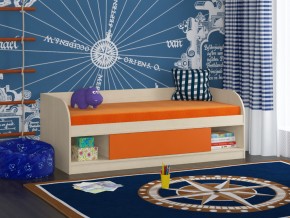 Кровать Соня 4 дуб молочный-оранжевый в Миассе - miass.mebel74.com | фото