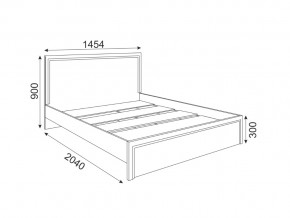 Кровать стандарт с настилом 1400 Беатрис модуль 16 Дуб млечный в Миассе - miass.mebel74.com | фото 2