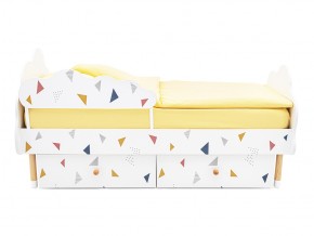 Кровать Stumpa Облако бортик, ящики Треугольники желтый,синий,розовый в Миассе - miass.mebel74.com | фото 5