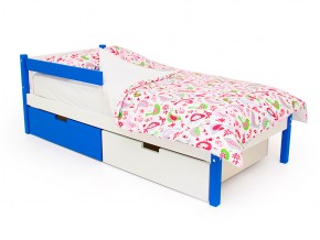Кровать Svogen classic с ящиками и бортиком сине-белый в Миассе - miass.mebel74.com | фото