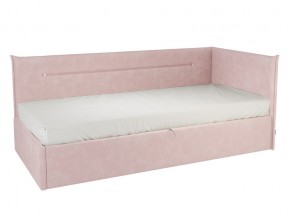 Кровать тахта Альба 900 велюр нежно-розовый в Миассе - miass.mebel74.com | фото