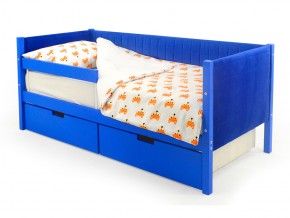 Кровать-тахта мягкая Svogen с ящиками и бортиком синий в Миассе - miass.mebel74.com | фото