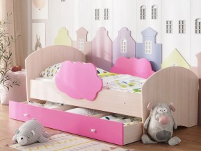 Кровать Тучка с ящиком дуб-розовый в Миассе - miass.mebel74.com | фото