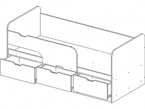 Кровать Юниор-9 МДФ 1600 Лайм глянец в Миассе - miass.mebel74.com | фото 3