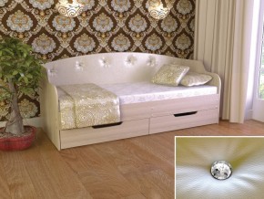 Кровать Юниор Тип 2 шимо светлый/белый перламутр 800х1600 в Миассе - miass.mebel74.com | фото