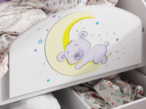 Кровать Звездочка с бортиком Белый-фиолетовый в Миассе - miass.mebel74.com | фото 2